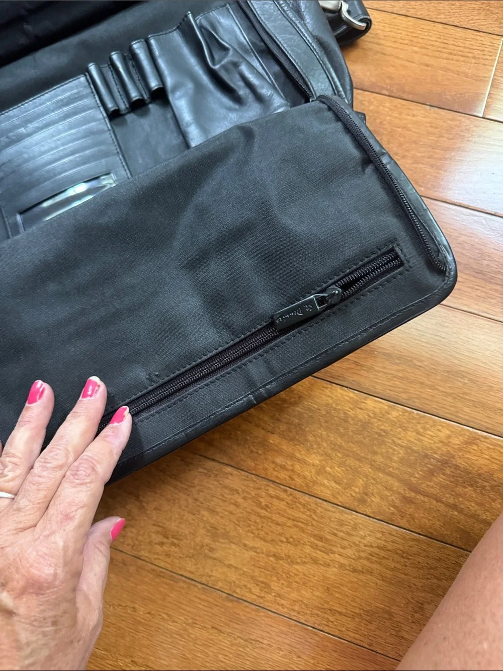 Black Leather Briefcase Shoulder Bag